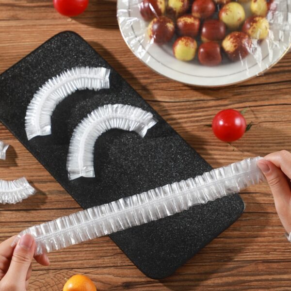 100pcs Reusable Food Wrap Storage Covers Bags for Bowl Elastic Plate Silicone Lid Cover Kitchen Fruit 5