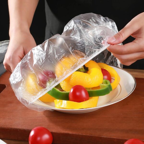 100pcs Reusable Food Wrap Storage Covers Bags for Bowl Elastic Plate Silicone Lid Cover Kitchen Fruit