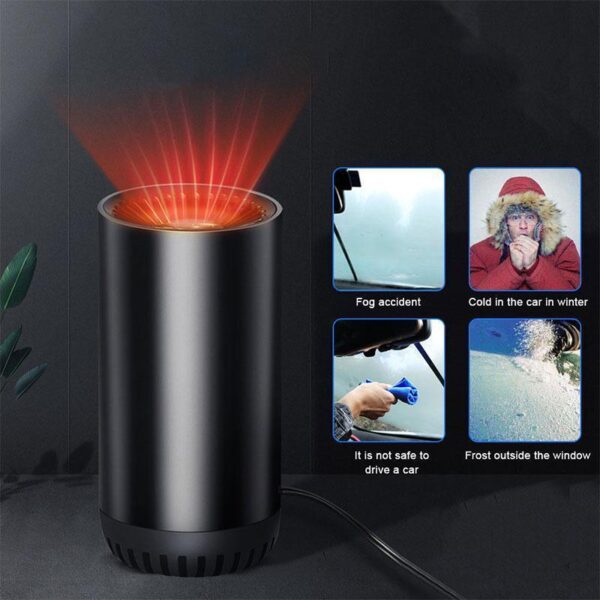 12V Heater for Auto Car Heater Cup Shape Car Warm Air Blower Electric Fan Windshield Defogging 5