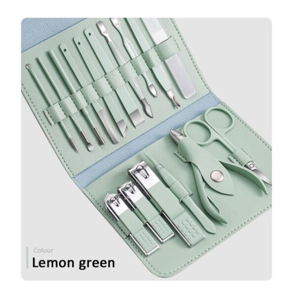 16pcs Manicure Set With PU Leather Case Nail Clippers Kit Pedicure Care Tools Nail Care Scissors 1.jpg 640x640 1