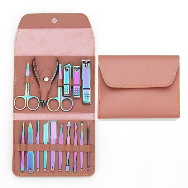 16pcs Manicure Set With PU Leather Case Nail Clippers Kit Pedicure Care Tools Nail Care Scissors 5.jpg 640x640 5
