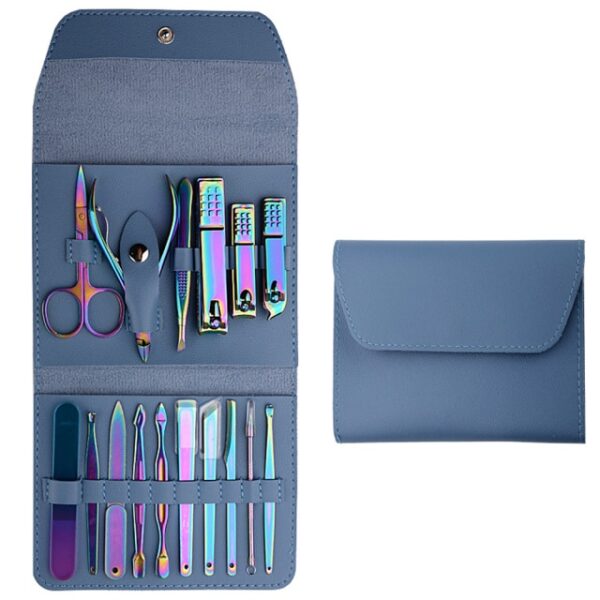 16pcs Manicure Set With PU Leather Case Nail Clippers Kit Pedicure Care Tools Nail Care Scissors 6.jpg 640x640 6