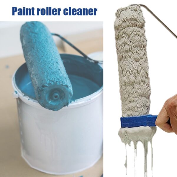 1PC Upgraded Paint Edger Roller Cleaner Super Easy to Wall Clean Tools Remover Labor Saver Spinner 2