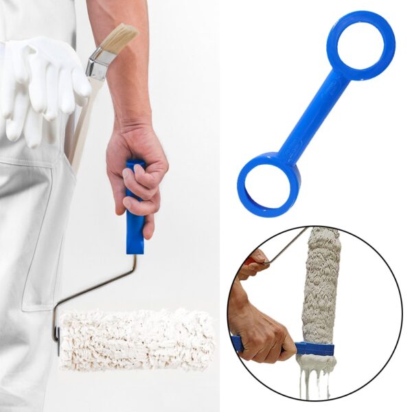 1PC Upgraded Paint Edger Roller Cleaner Super Easy to Wall Clean Tools Remover Labor Saver Spinner 4