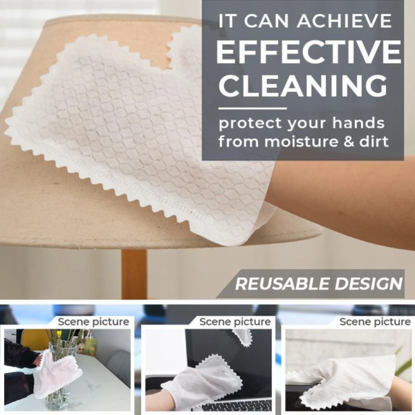20 10PCS Cleaning Duster Gloves Fish Scale Disposable Easy Remove Dust Gloves Bamboo fiber Gloves Kitchen 3