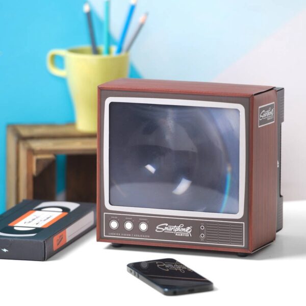 2021 HOT SALE 3D Phone Screen Magnifier Stereoscopic Amplifying DIY Retro Mini Television Dropshipping Desk Phone 1