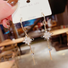Flower Fringe Earrings - image 1