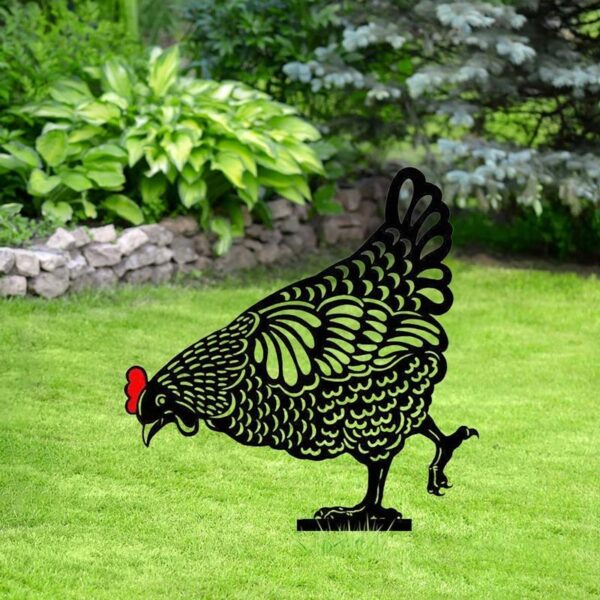 25cm Large Hen Decor Easter Chicken Non metal Hen For Easter Gardening Ornaments Acrylic Yard Art 2