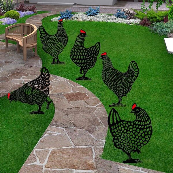 25cm Large Hen Decor Easter Chicken Non metal Hen For Easter Gardening Ornaments Acrylic Yard Art 5