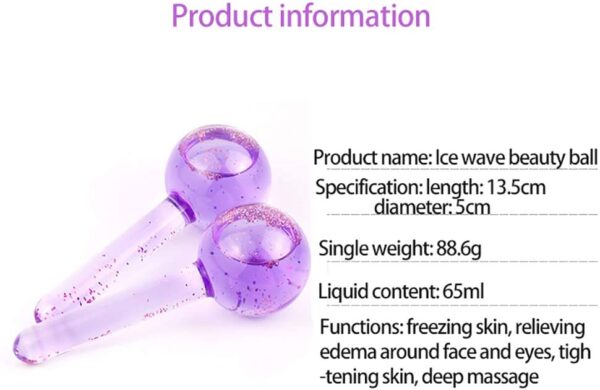 2pcs Box Large Beauty Ice Hockey Energy Beauty Crystal Ball Facial Cooling Ice Globes Water Wave 3