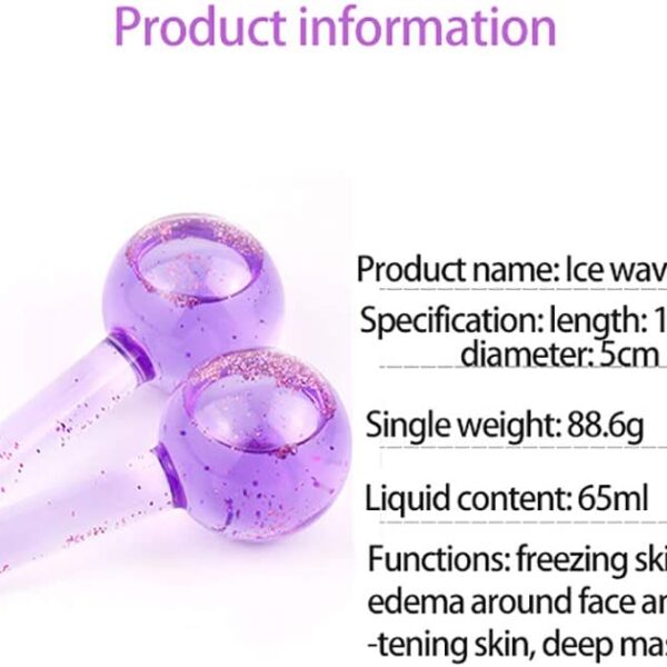 2pcs Box Large Beauty Ice Hockey Energy Beauty Crystal Ball Facial Cooling Ice Globes Water Wave 3