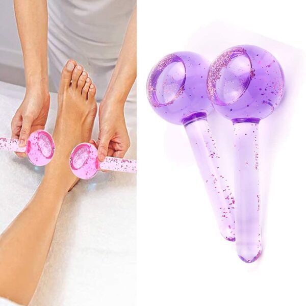 2pcs Box Large Beauty Ice Hockey Energy Beauty Crystal Ball Facial Cooling Ice Globes Water Wave 4