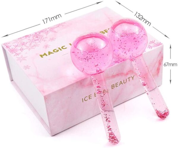 2pcs Box Large Beauty Ice Hockey Energy Beauty Crystal Ball Facial Cooling Ice Globes Water Wave 5