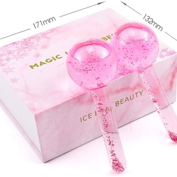 2pcs Box Large Beauty Ice Hockey Energy Beauty Crystal Ball Facial Cooling Ice Globes Water Wave 5