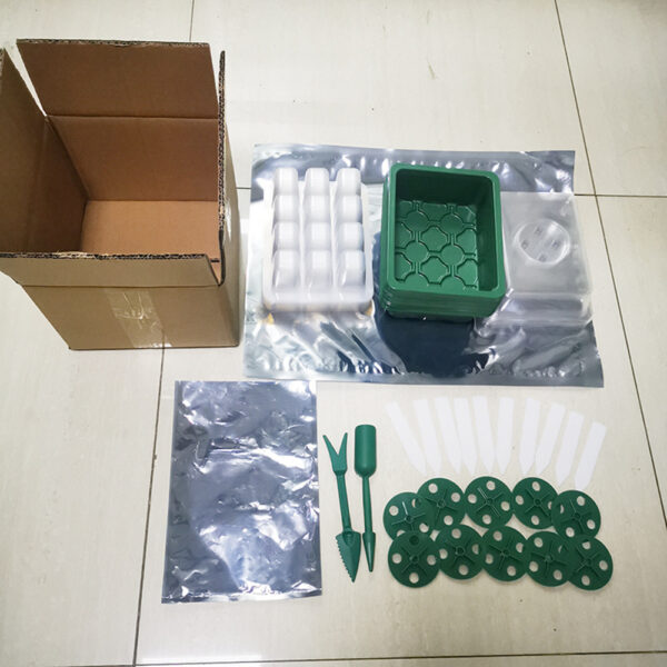 5 Sets Plastic Nursery Pot 12 Holes Seed Grow Planter Box Greenhouse Seeding Garden Seed Pot 1