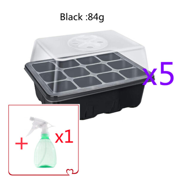 5 Sets Plastic Nursery Pot 12 Holes Seed Grow Planter Box Greenhouse Seeding Garden Seed Pot 2.jpg 640x640 2