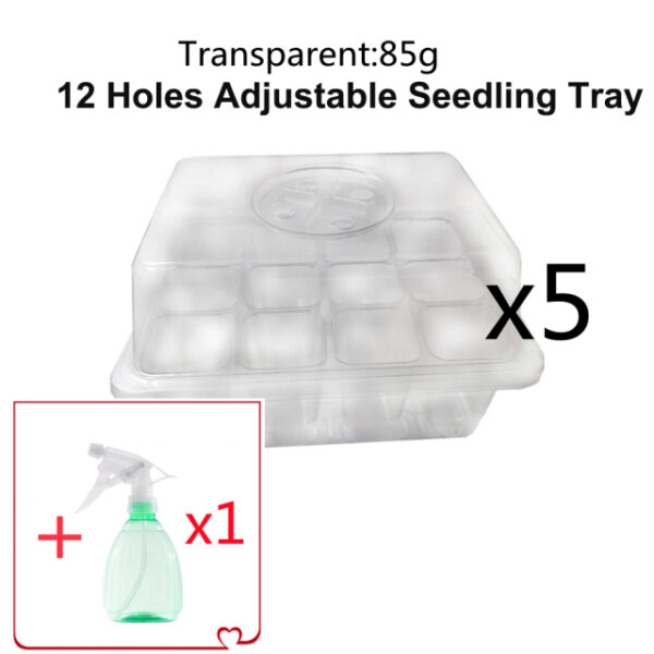 5 Sets Plastic Nursery Pot 12 Holes Seed Grow Planter Box Greenhouse Seeding Garden Seed Pot 3.jpg 640x640 3