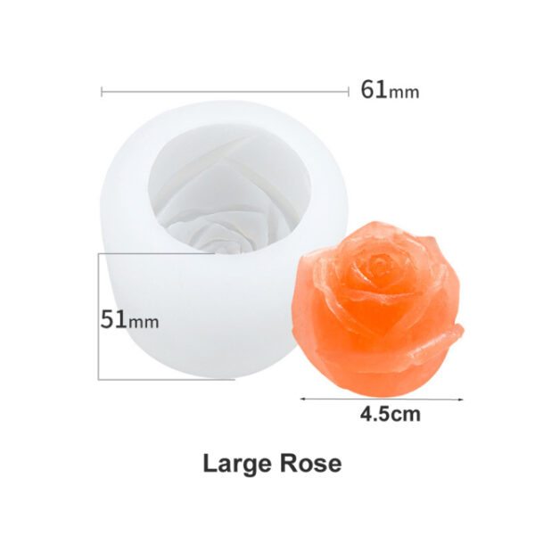 Motlle d'espelmes Motlle de sabó Decoració de pastissos Flor Roses Formes de motlle de silicona Diy 3d Resina Argila Xocolata 2.jpg 640x640 2