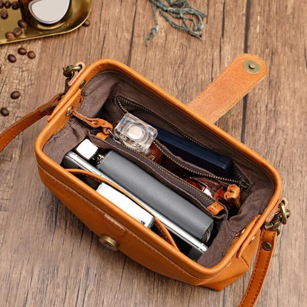 Casual Leather Shoulder Bags Retro Handmade Doctor Bag Clutch Crossbody Bag Women Vintage Style Travel Handbags 4