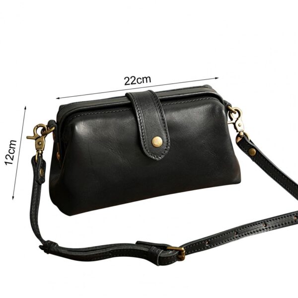 Málaí Gualainn Corr Leathar Mála Dochtúir Lámhdhéanta Retro Clutch Mála Crossbody Mná Málaí láimhe Taisteal Vintage Style 5