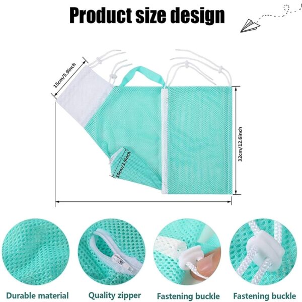 Cat Bathing Bag Cat Grooming Shower Net Adjustable Cats Restraint Bag Prevent Scratching For Bathing Nail 5