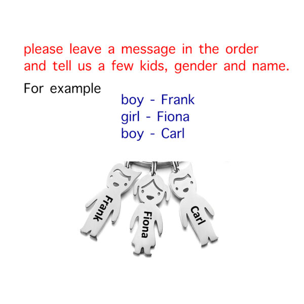 Customized Stainless steel Key Rings laser Engrave Kids Names Pendant Charms Drive safely bar Key chain 3
