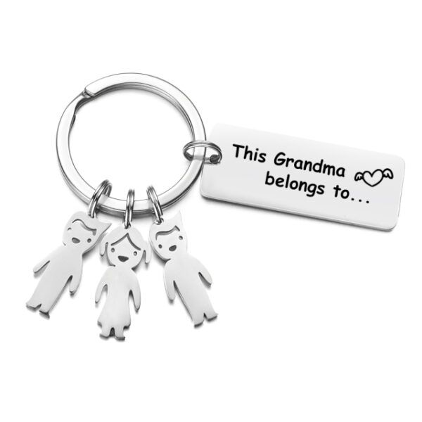 Oanpast RVS Key Rings laser gravearje Kids Names Hanger Charms Drive feilich bar Key chain 3.jpg 640x640 3