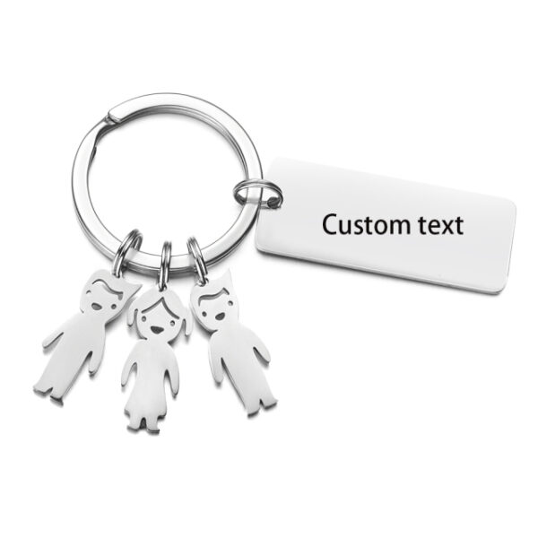 Customized Stainless steel Key Rings laser Engrave Kids Names Pendant Charms Drive safely bar Key chain 4.jpg 640x640 4