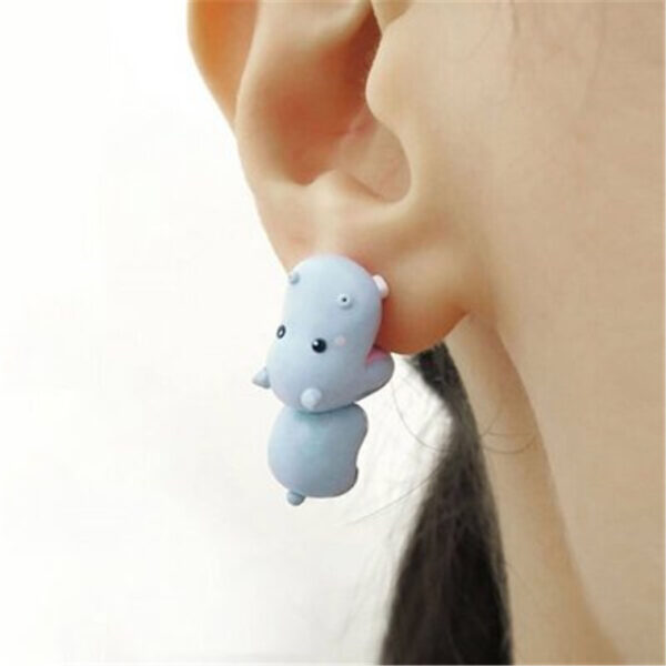 Cute Animal Bite Earring Dinosaur Suitable For Women Cartoon Little Dog Whale Earring Teens Girl Funny 3.jpg 640x640 3