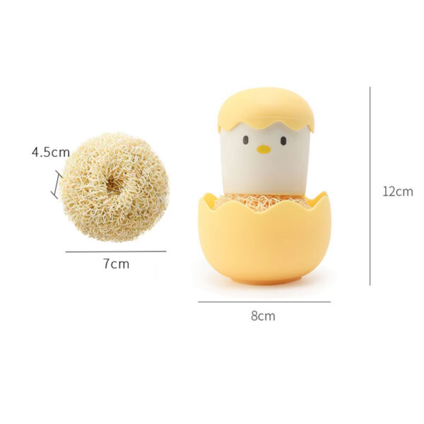 Cute Egg Kitchen Cleaning Brush Silicone Dishwashing Brush Fruit Vegetable Cleaning Brushes Pot Pan Sponge Scouring 1