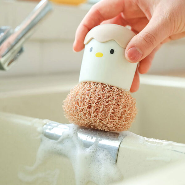 Cute Egg Kitchen Cleaning Brush Silicone Dishwashing Brush Fruit Vegetable Cleaning Brushes Pot Pan Sponge Scouring 2