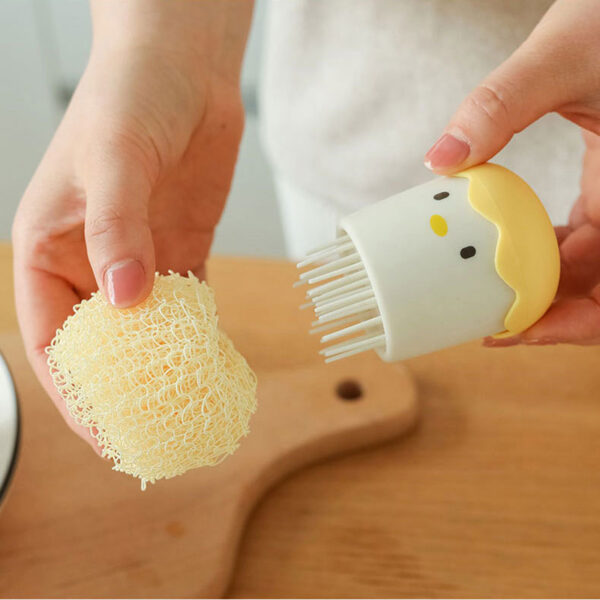 Cute Egg Kitchen Cleaning Brush Silicone Dishwashing Brush Fruit Vegetable Cleaning Brushes Pot Pan Sponge Scouring 4