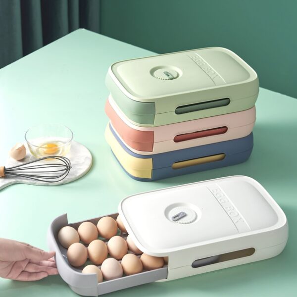 Drawer Type Refrigerator Egg Storage Box Fresh Keeping Dumpling Holder Household Organizer Drawer Type Case Holder 1