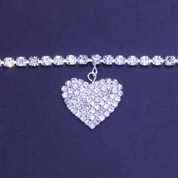 Fashion Crystal Heart Anklets for Women Simple Beach Rhinestone Chain Anklets Jewelry Gifts 1