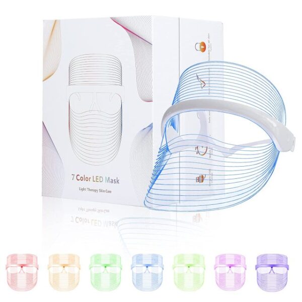 HSKOU 7 Colors Light LED Facial Mask With Neck Skin Rejuvenation Face Care Treatment Beauty Anti 1.jpg 640x640 1