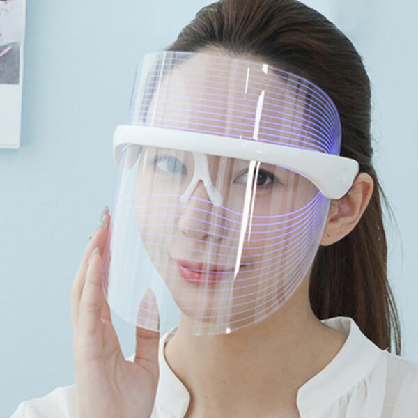 HSKOU 7 boja svjetlo LED maska ​​za lice s vratom pomlađivanje kože lica tretman ljepota Anti 6