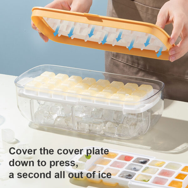Ice Cube Tray with Storage Box Quick Demould Ice Cube Moulds Lazy Ice Maker for Cocktail 1