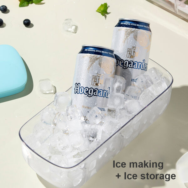 Ice Cube Tray with Storage Box Quick Demould Ice Cube Moulds Lazy Ice Maker for Cocktail 3