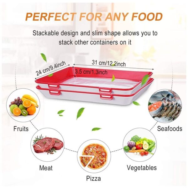 Kitchen Accessories Clever Tray Creative Food Preservation Plastic Wrap Food Storage Reusable Serving Fruit And Vegetable 1