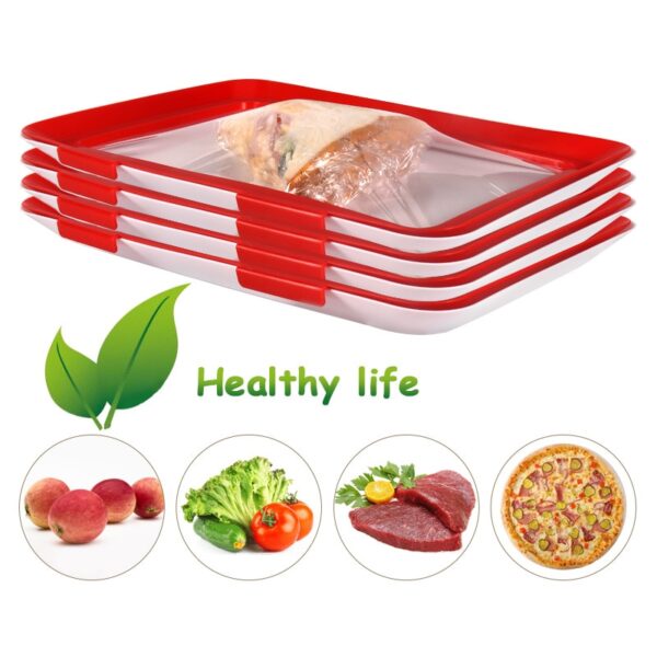 Kitchen Accessories Clever Tray Creative Food Preservation Plastic Wrap Food Storage Reusable Serving Fruit And Vegetable 2
