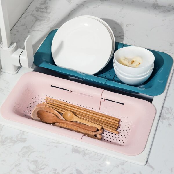 Kitchen sink strainer basket Drying Rack with Drainboard Drainer Kitchen Light Duty Countertop Utensil Organizer Storage