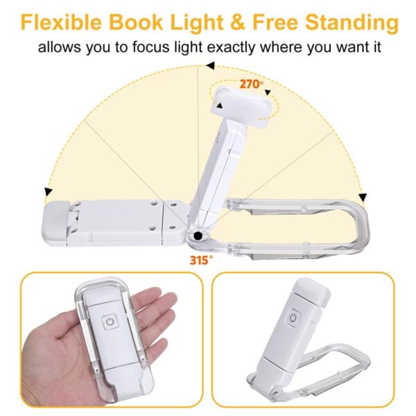 LED USB punjivo svjetlo za čitanje knjiga Svjetlina podesiva za zaštitu očiju kopča za knjige Svjetlo za knjige Prijenosni Bookmark Read 2