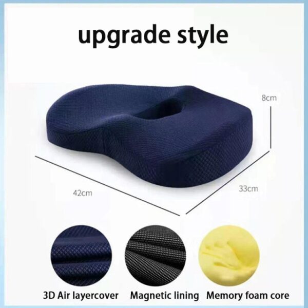 Memory Foam Hemorrhoid Seat Cushion Hip Support Orthopedic Pillow Coccyx Office Chair Cushion Car Seat