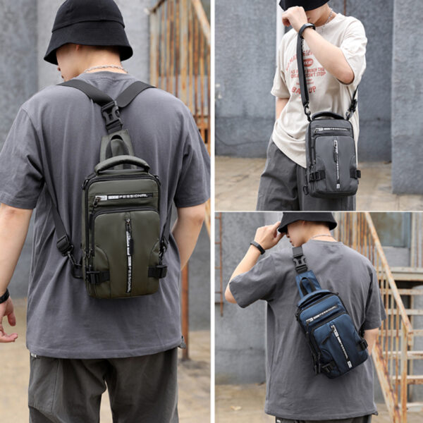 Men Multifunction Shoulder Bag Crossbody Cross Body Sling Chest Bags Waterproof Travel Pack Messenger Pack For 3