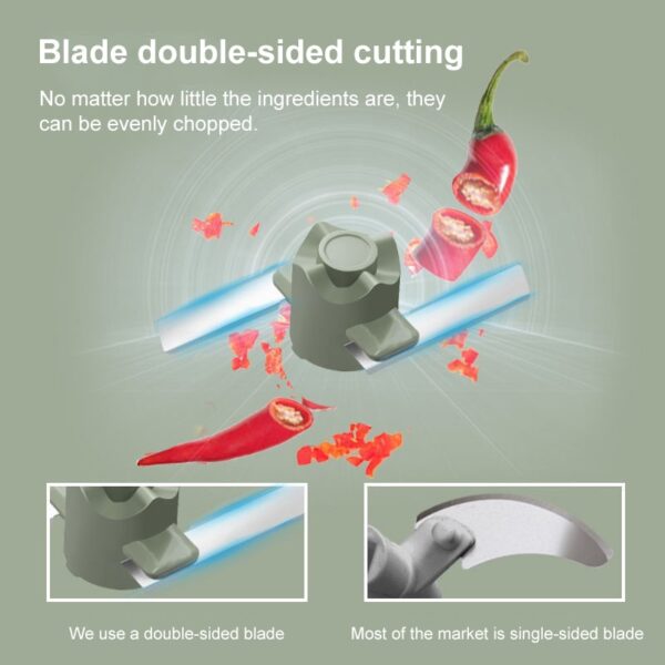 Mini Manual Blade Garlic Chopper Crusher Multifunction Spin Food Grinder Mincer Shredder For Fruit Vegetable Kitchen 5