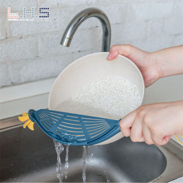 Multifunctional Drainer Household Convenient Hanging Fruit Rice Washer Noodle Rice Cleaner Machine Kitchen Colander Tool 1