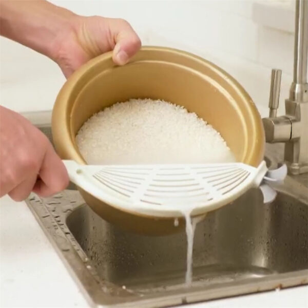 Multifunctional Drainer Household Convenient Hanging Fruit Rice Washer Noodle Rice Cleaner Machine Kitchen Colander Tool 3