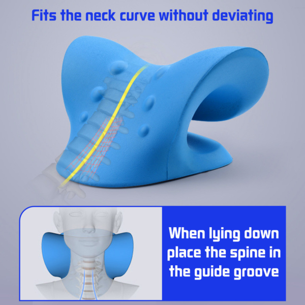 Neck Shoulder Stretcher Relaxer Cervical Chiropractic Traction Device Pillow for Pain Relief Cervical Spine Alignment Gift 1