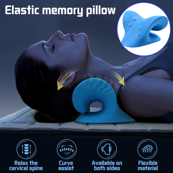 Neck Shoulder Stretcher Relaxer Cervical Chiropractic Traction Device Pillow for Pain Relief Cervical Spine Alignment Gift 3
