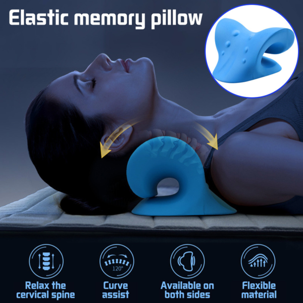 Neck Shoulder Stretcher Relaxer Chervical Chiropractic Traction Pillow for Pain Relief Alignment Spine Cervical Gift 3